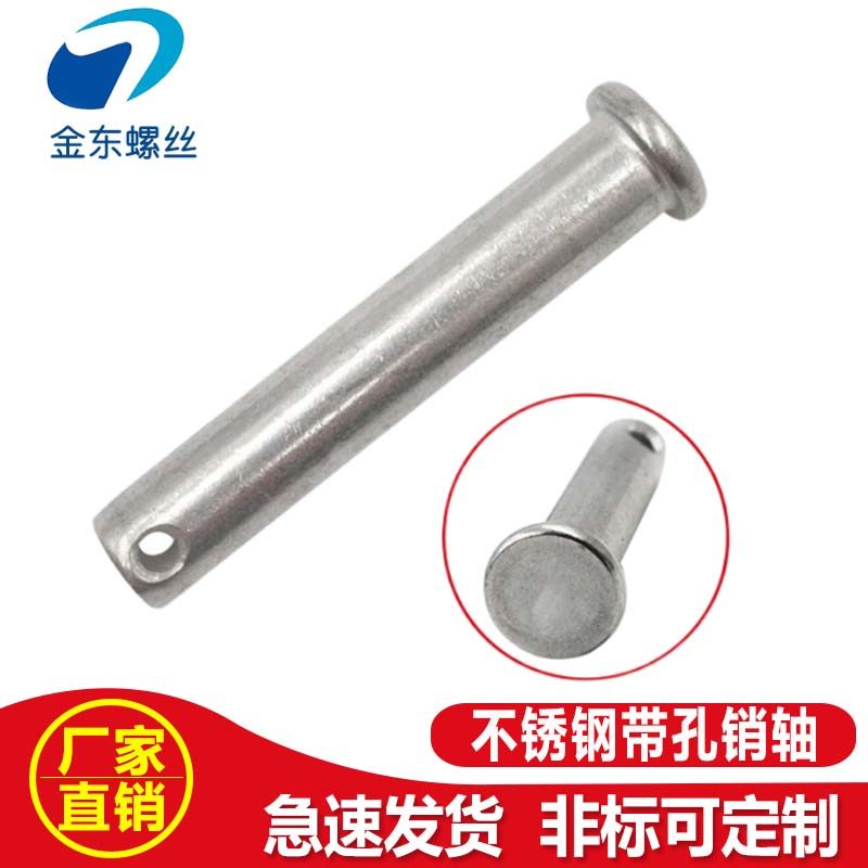 201 stainless steel pin shaft cylindrical with hole pin hinge flat head pin GB882 positioning pin 3 4 5 6 8 10
