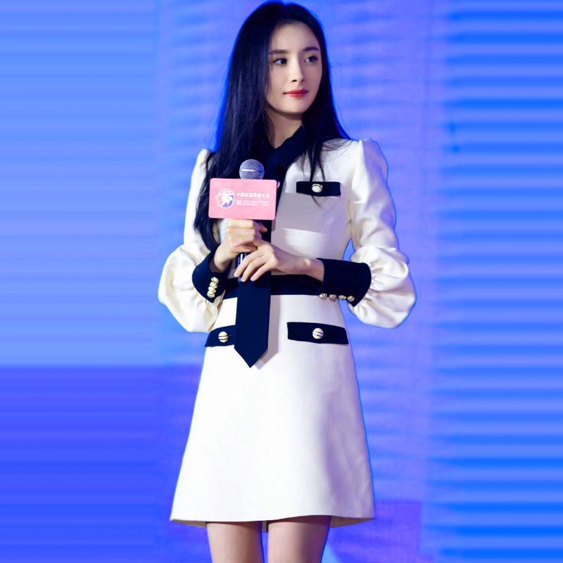 Sandro Duffy star Yang power the same spring and autumn season high-end female fashion temperament with small and fragrant wind