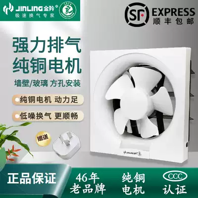 Jinling exhaust fan 10 inch kitchen powder room wall type silent ventilation fan strong exhaust APB25-5-1S1