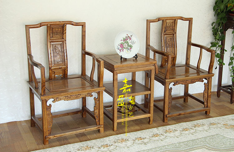 Minh và Qing đồ nội thất cổ Trung Quốc cổ điển rắn gỗ sồi Dongyang khắc gỗ cấu trúc ghế hoa hồng - Bàn trà bàn sofa tròn