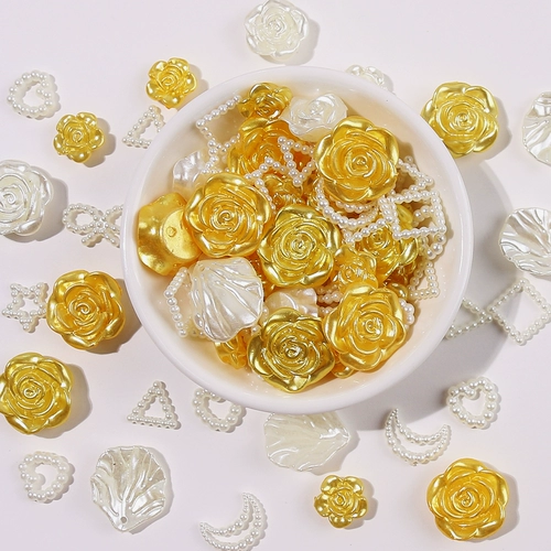 Кремовый чехол для телефона из жемчуга, аксессуар с аксессуарами, набор материалов ручной работы, барсетка, «сделай сам»