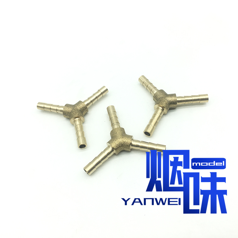 Ship model motor water-cooled Y-type tee joint water pump water pipe copper water nozzle electronic governor motor water-cooled connection tee