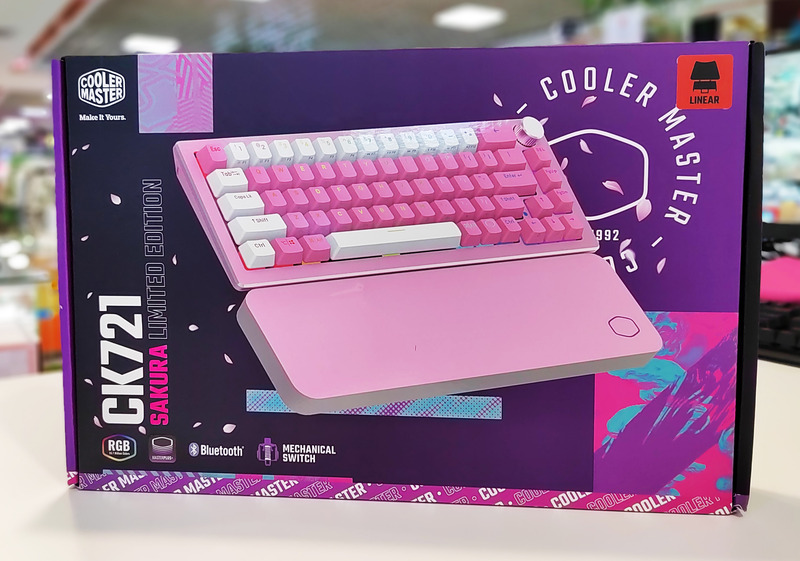 Cooler Master Sleeve Blade Ck721 Bluetooth 2.4g Wireless Sakura Pink/Black and White Mechanical Keyboard
