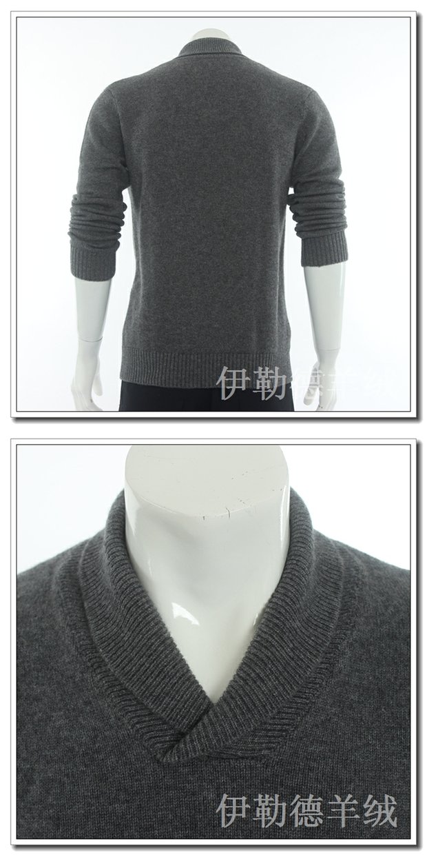 Áo len dày nam 100% nguyên chất cashmere Áo len mùa thu và mùa đông mới áo len dệt kim thanh niên Áo len mỏng thời trang h&m