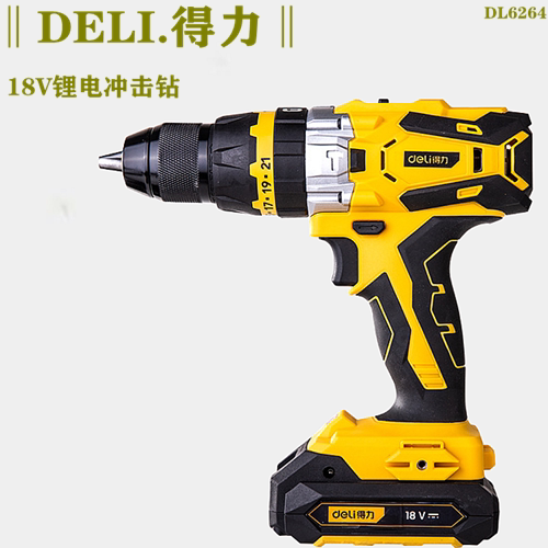 Able 18V Lithium electric rechargeable impact drill DL6264 electric pistol drill 13mm screwdriver machine positive reversal screwdriver 