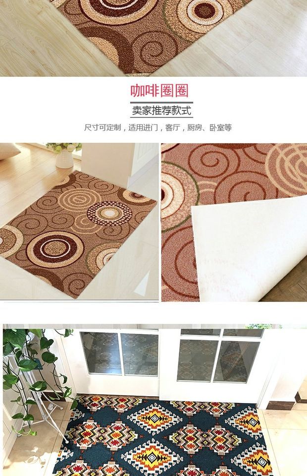 Bắt thảm lối vào thảm chùi chân thảm thảm cửa sảnh phòng khách cửa lối vào có thể được tùy chỉnh cắt hấp thụ nước hộ gia đình - Thảm sàn tấm trải sàn pvc loại mỏng