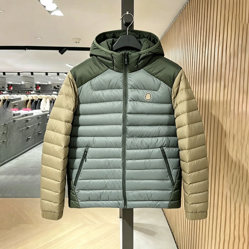 Men's Color-Blocked Hooded down Jacket 2026 Autumn and Winter New Style Color-Blocking Trendy Coat Casual Lightweight Warm Top for Women