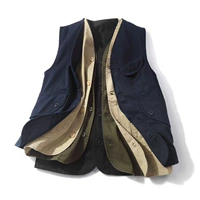 Áo khoác nam retro mới của Nhật Bản Ami mens vest nam - Dệt kim Vest áo vest nam