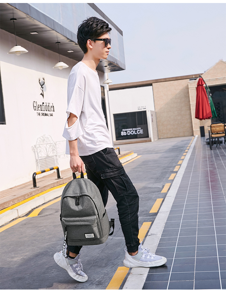 2018 mới Hàn Quốc phiên bản của ba lô nam xu hướng thời trang túi du lịch đơn giản junior học sinh trung học ba lô giản dị balo nu