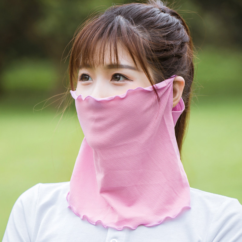 Golf Sun Mask Lady Face with face cover and face shade face mask with dust and breathable around the neck