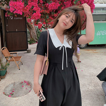 Toe tendons (spot) slightly fat temperament miusi exquisite embroidered collar dress female meat thin long skirt