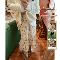 Spot toe gluten Dusan evening fragrant State ink fainting high waist half skirt woman microfat MM spring autumn 100 pleated velvet dress