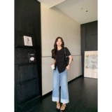 Точечный товар!Узкая футболка с перегибом для сухожилий пальцев ног | двусторонний простой мягкий хлопковый слегка толстый женский топ с круглым вырезом и короткими рукавами на правое плечо мм.