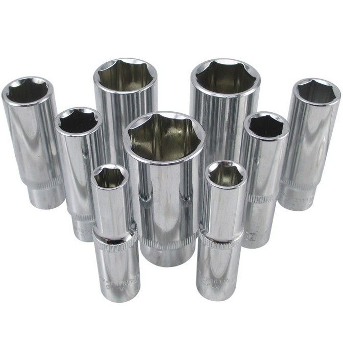 1 2 chrome vanadium steel hexagonal lengthened sleeve head 8-32mm sleeve wrench screw sleeve steam repair sleeve head