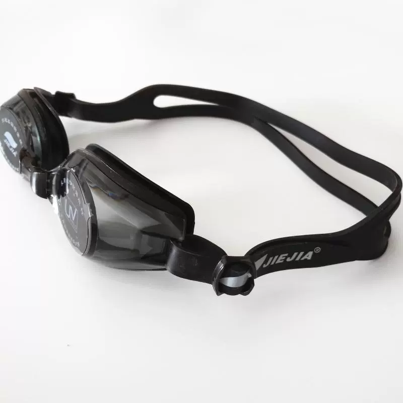 Kính bơi chống sương mù chính hãng Jiejia UV Kính bơi bơi Jiejia Kính bơi AM105 Kính bơi màu đen gửi mũ bơi - Goggles kính bơi phoenix pn 401