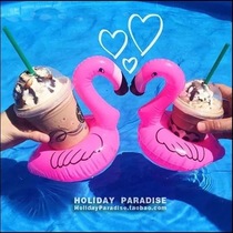 Pink flamingo floating cup holder water inflatable Cup holder cola beer drink cup holder swimming leisure toy