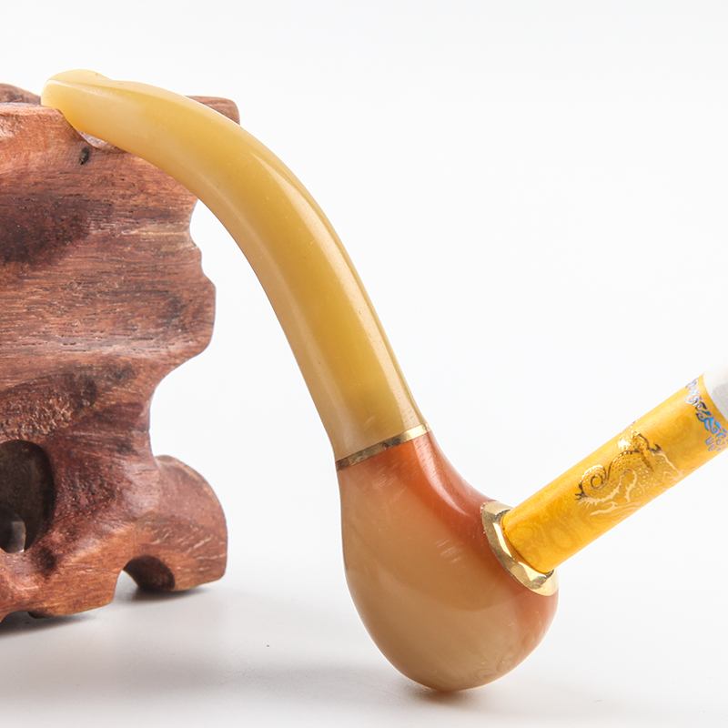 Mini trumpet shredded tobacco cigarette dual-purpose horn pipe filter cigarette holder small pipe smoke pot creative send accessories