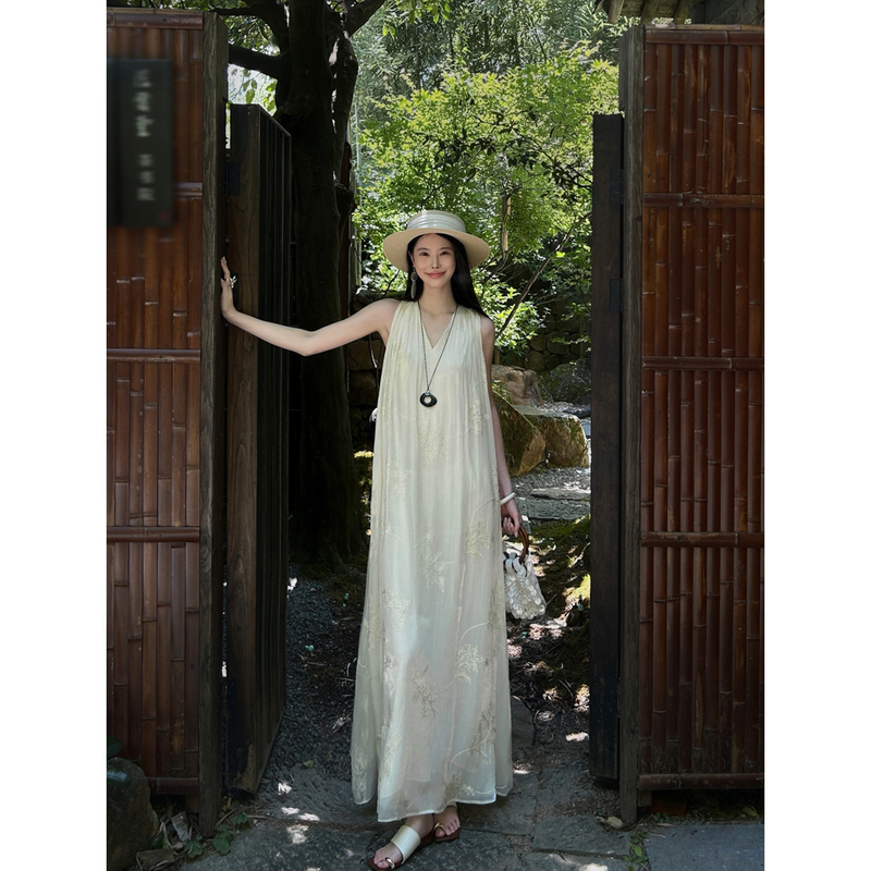 Chuchuelara Embroidered Dress for Women, New Summer Style, Heavy Craftsmanship, Beach Wear, Loose Sleeveless Vest Long Dress Chuchuelara Embroidered Dress for Women, New Summer Style, Heavy Craftsmanship, Beach Wear, Loose Sleeveless Vest Long Dress