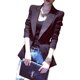 Small blazer women's 2024 new spring and summer suit slim Korean style black casual small man professional top