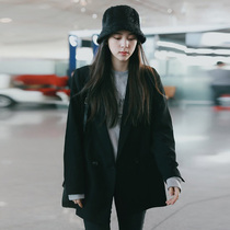 Clearance Price Black Small Suit Jacket Womens Loose Casual Korean Style Fashion Spring and Autumn