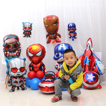 Avengers League Balloon American Captain Spider-Man Cartoon Aluminum Film Birthday Party Decorate Kindergarten School Commencement