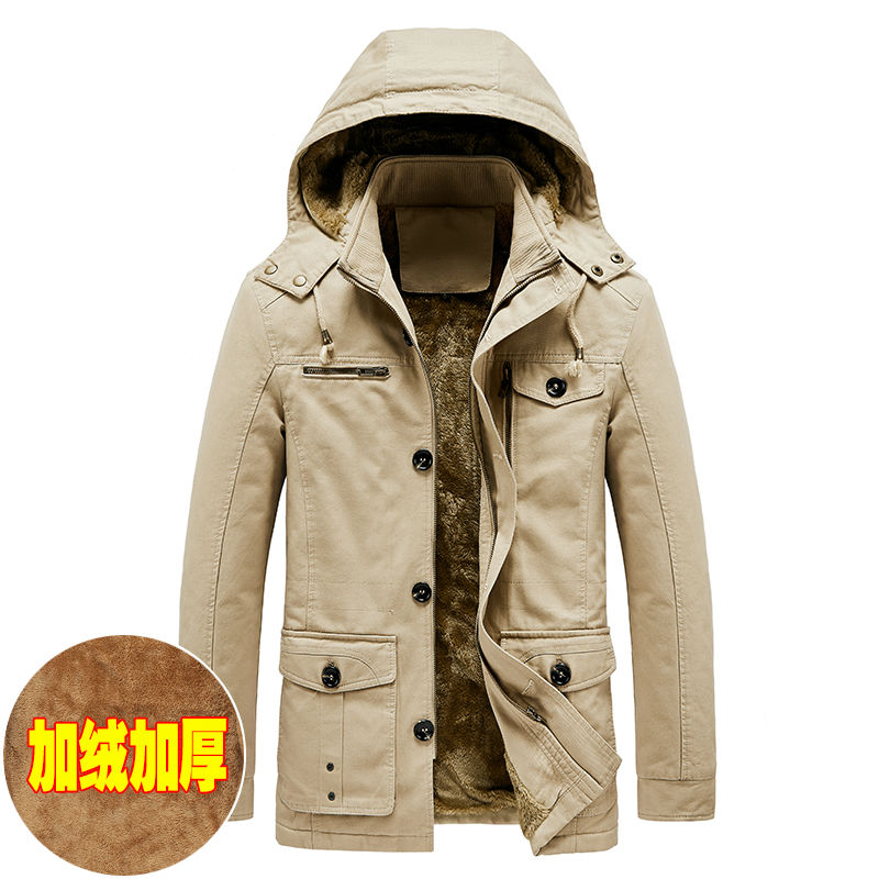 Pure cotton clothes Male Winter Korean version Trend handsome gas plus suede thickened warm jacket jacket outside wearing a cold proof jacket