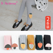 Childrens pantyhose dance socks girls leggings socks spring and autumn baby conjoined socks cartoon thickened cotton Princess