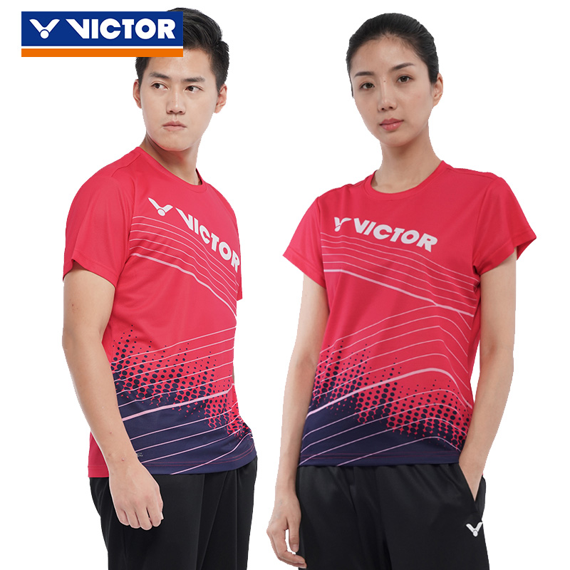 Victor quick dry air victory badminton suit men and women with the same professional match sportswear thin T00010