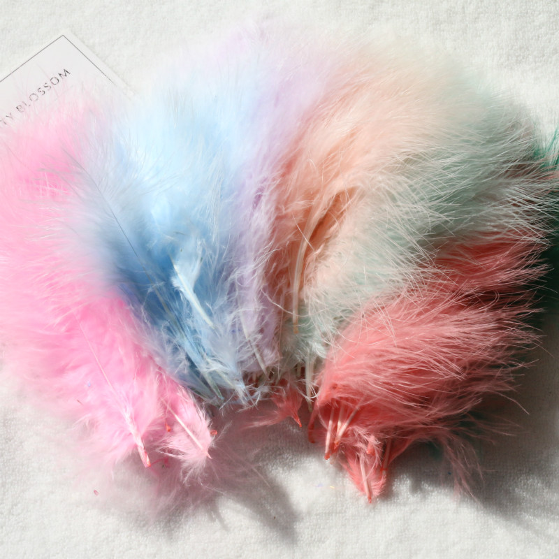 8-year-old store Quan Xiu DIY jewelry accessories Feathers full velvet turkey feathers color craft dreamcatcher decorative materials