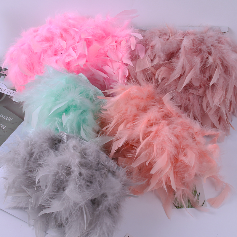 diy feather torn fire sheet turkey wool bag lace car pendant handmade to play dress accessories 50 cm