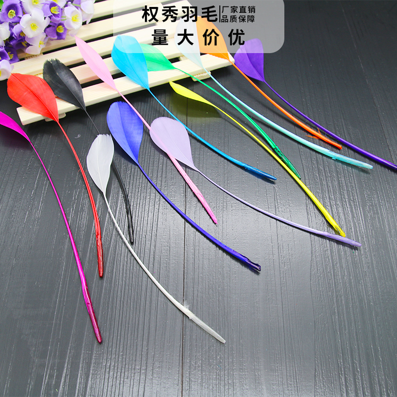 1 piece of diy handmade feather color tearing hard fluttering feather goose feather accessories craft decorative feathers 25 pieces