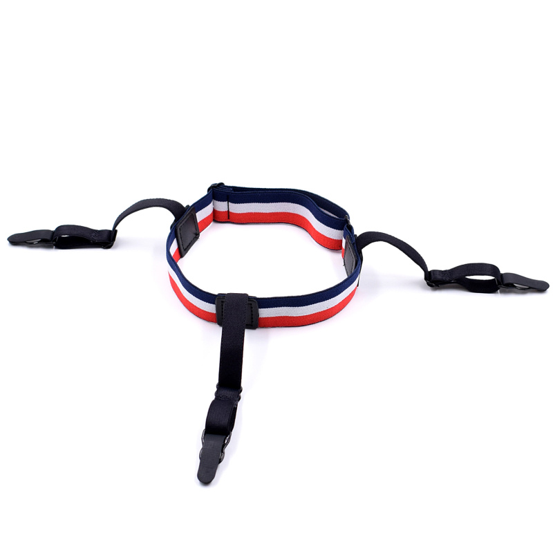 Bầu khóa garter nam giới và phụ nữ của áo sơ mi chống nhăn clip chống trượt vành đai màu sọc vớ với dây đai chân