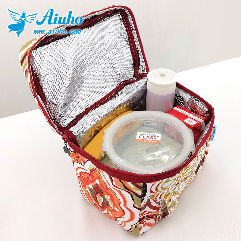 Aiyouhuo large thermal insulation bag bento belt with rice thickened waterproof bento bag bento bag bento bag tote bag