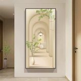 Декоративная живопись входного зала Современное простую коридор коридор Повесить пространство Расширение настенной картина Вертикальная настенная живопись напротив двери