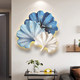 2025 new living room decoration clock high-end sofa background wall clock wall hanging ginkgo leaf luminous clock