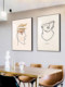 Restaurant decorative painting modern simple light luxury living room dining table wall mural high-end Nordic bedroom bedside hanging painting