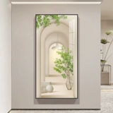 Декоративная живопись входного зала Современное простую коридор коридор Повесить пространство Расширение настенной картина Вертикальная настенная живопись напротив двери