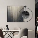 Декоративная роспись для ресторана, современные минималистские часы, абстрактные настенные украшения для обеденного стола, подвесная живопись, комбинированная живопись, легкая роскошная настенная живопись высокого класса