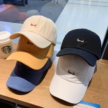 Hat female summer fashion small letter embroidery baseball cap male outdoor student sun hat Korean version of ins cap tide
