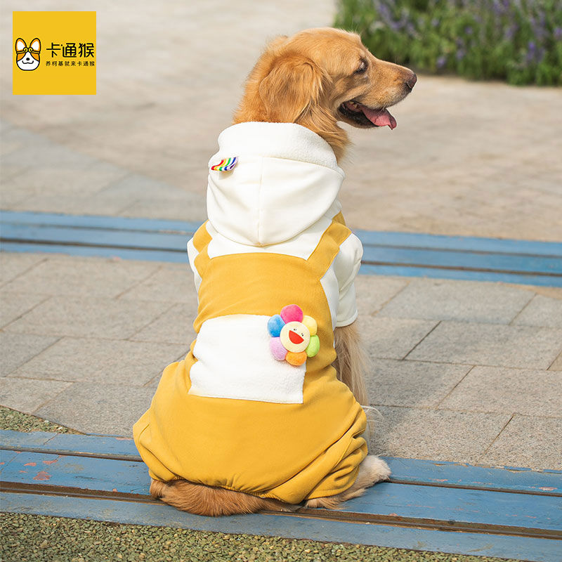 Golden Retriever pet dog four-legged clothes net red Teddy 2022 new cute thin section big dog corgi autumn and winter