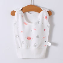 Baby cotton belly vest four season baby shoulder high waist vest newborn baby belly dressing pajamas