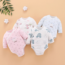 Baby shirt spring and autumn pajamas underwear bottoming conjoined clothes newborn baby monk clothing long sleeve triangle