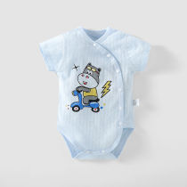 Baby jumpsuit summer thin short-sleeved monk clothing cotton men and women baby pajamas Ha clothes climbing jacket summer clothes