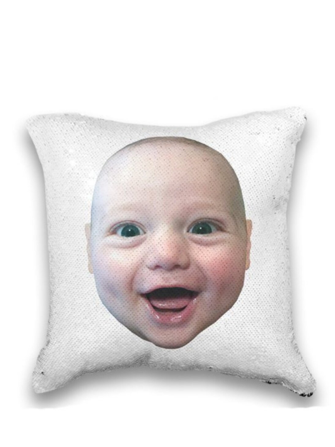 Customized sequin pillow with pictures, two-color idol photo, same style cushion cover, photo printing, flip pillow cover, funny sequins