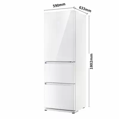 Limited-time subsidy Panasonic ultra-thin frequency conversion air-cooled frost-free three-door glass refrigerator household NR-EC35AG0-W