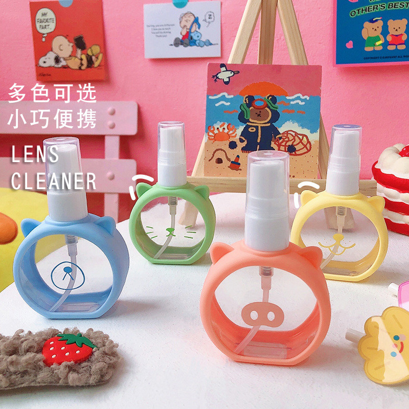 Cartoon Glasses Clear Lotion Wash Glasses Fluid Water Cell Phone Computer Screen Lenses Helper Spray Cleanser Care Fluid