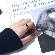 Japanese and Korean fashion silver ring INS niche simple hollow love heart female ring Joker ring accessories