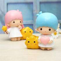 Novelty special crafts zakka resin ornaments Angel couple pen holder Pen plug piggy bank piggy bank