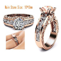 European and American wish hot selling hot models ladies ring alloy plated 14k rose gold color separation ring cross-border jewelry