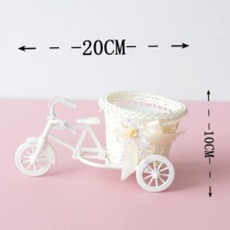 Bike Flower Shelf Delicately Mini Bike Flower Basket Flowers Decorated Flower Decorations